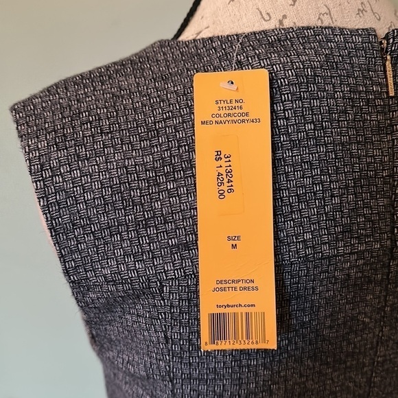 TORY BURCH Medium Navy/Ivory Josette Dress - Picture 11 of 16